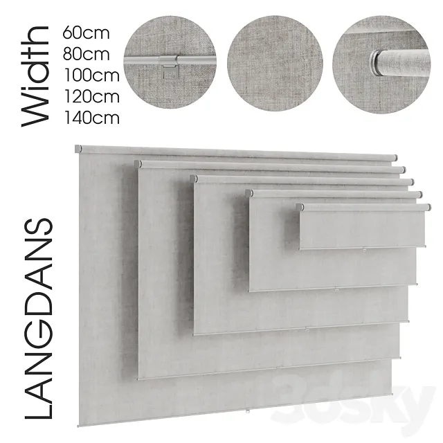 LANGDANS. Roller blind 3DModel LANGDANS. Roller blind 3DModel