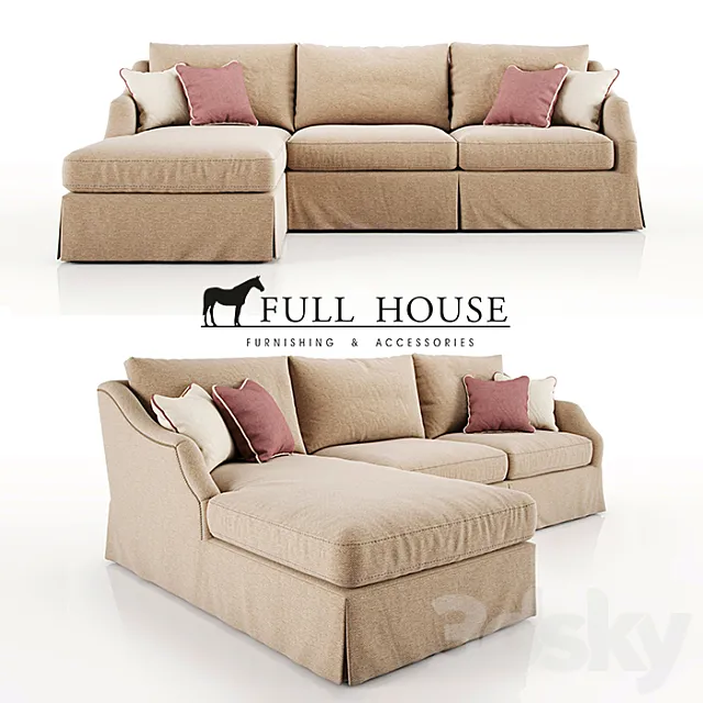 Langford sofa 3D Model Langford sofa 3D Model