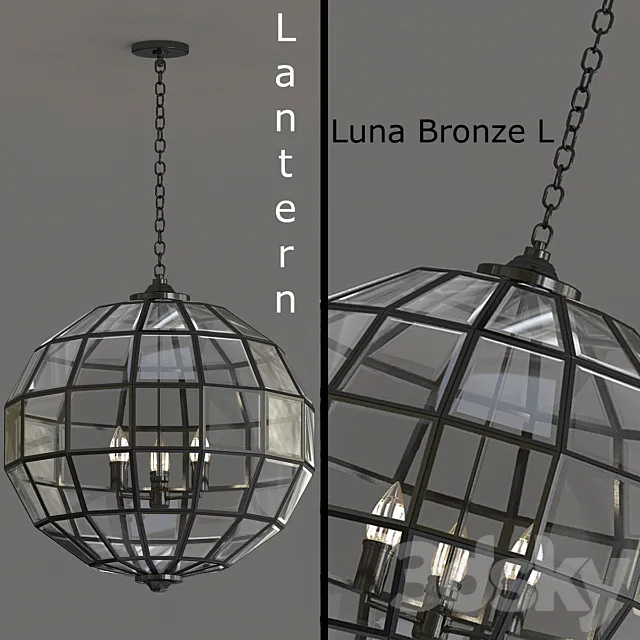 Lantern luna bronze l 3D Model Lantern luna bronze l 3D Model