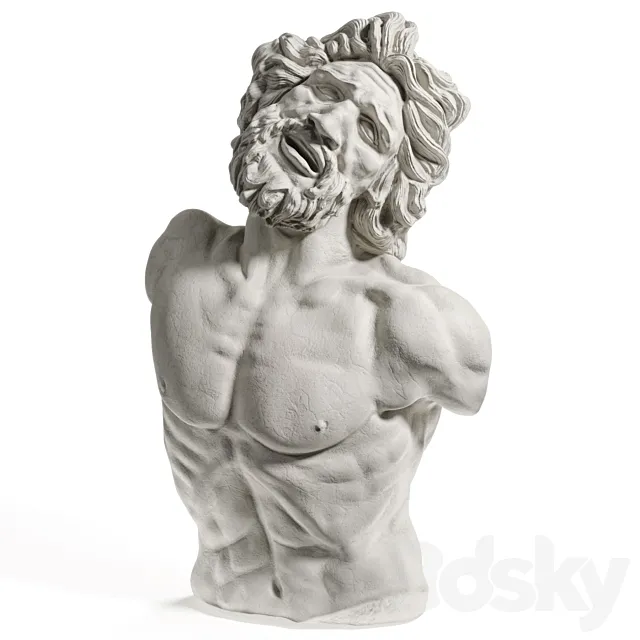 Laocoon bust sculpture 3D Model Laocoon bust sculpture 3D Model