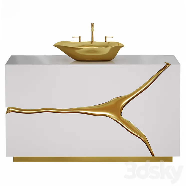 LAPIAZ SINGLE VANITY CABINET va Maisonvalentina 3D Model Free Download