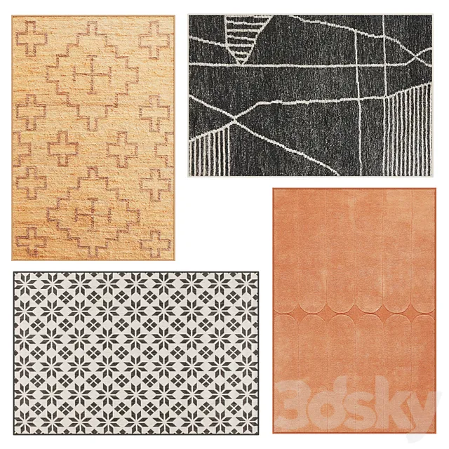 Laredoute – Rug set 10 3D Model Laredoute – Rug set 10 3D Model