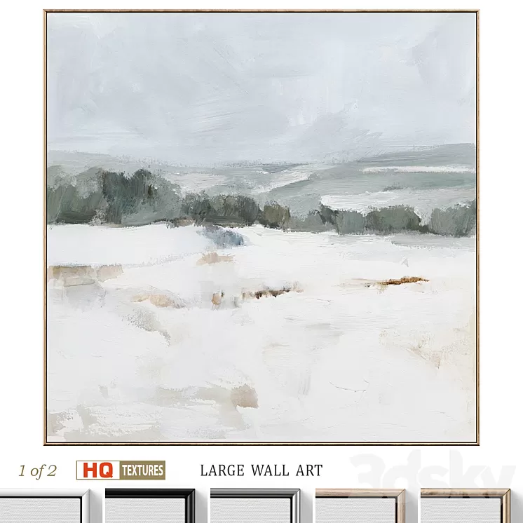 Large Abstract Neutral Textural Wall Art C-735 3D Model Free Download