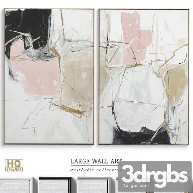 Large Abstract Neutral Wall Art C 378 3D Model Download