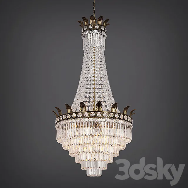 Large Antique Chandelier 3DModel Large Antique Chandelier 3DModel