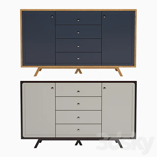 Large chest of drawers CUBE 140 * 82 * 45 3D Model Large chest of drawers CUBE 140 * 82 * 45 3D Model