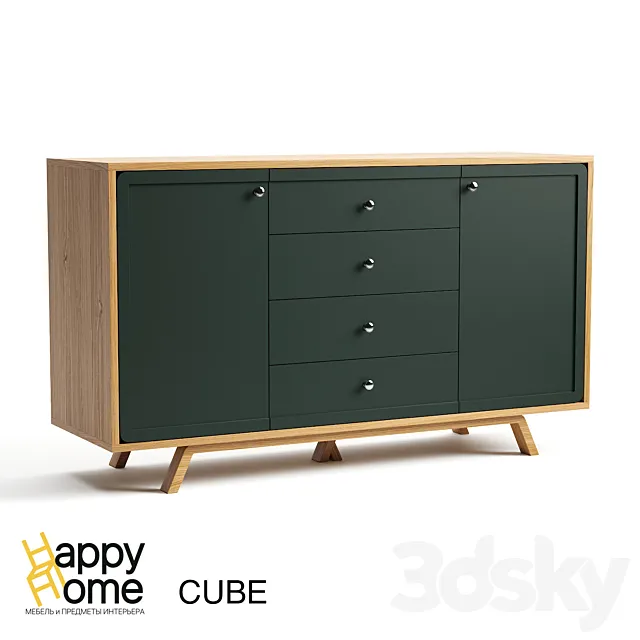 Large chest of drawers CUBE 3D Model Large chest of drawers CUBE 3D Model