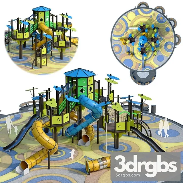 Large Childrens Playground 3D Model Download Large Childrens Playground 3D Model Download