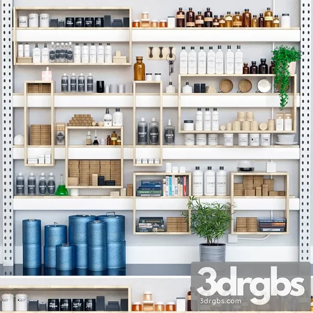 Large cosmetics rack. beauty salon 3D Model Download