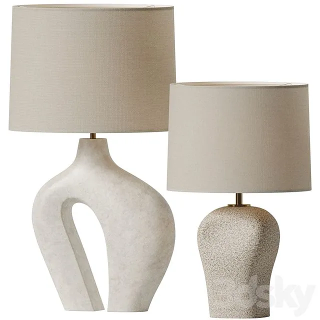 Large Hepworth and Blob Lamp Kassandra Thatcher 3D Model Large Hepworth and Blob Lamp Kassandra Thatcher 3D Model