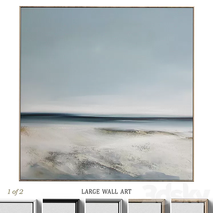 Large Living Room Abstract Neutral Wall Art C-411 3D Model Free Download