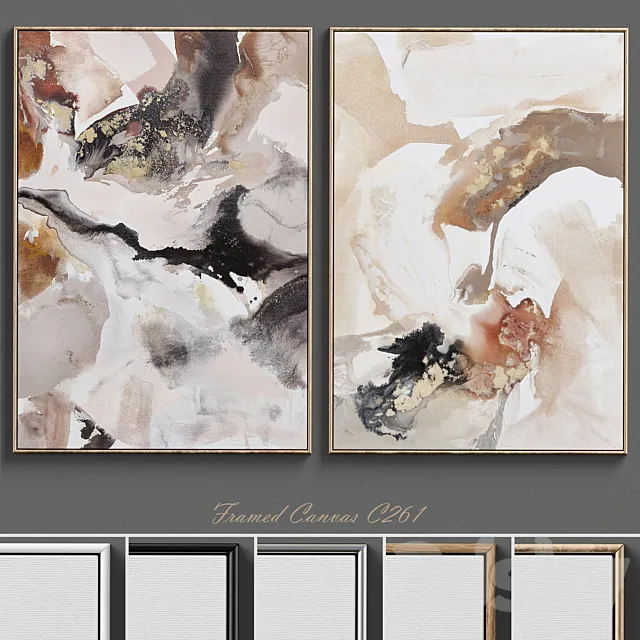 Large Living Room Wall Art C-261 3D Model