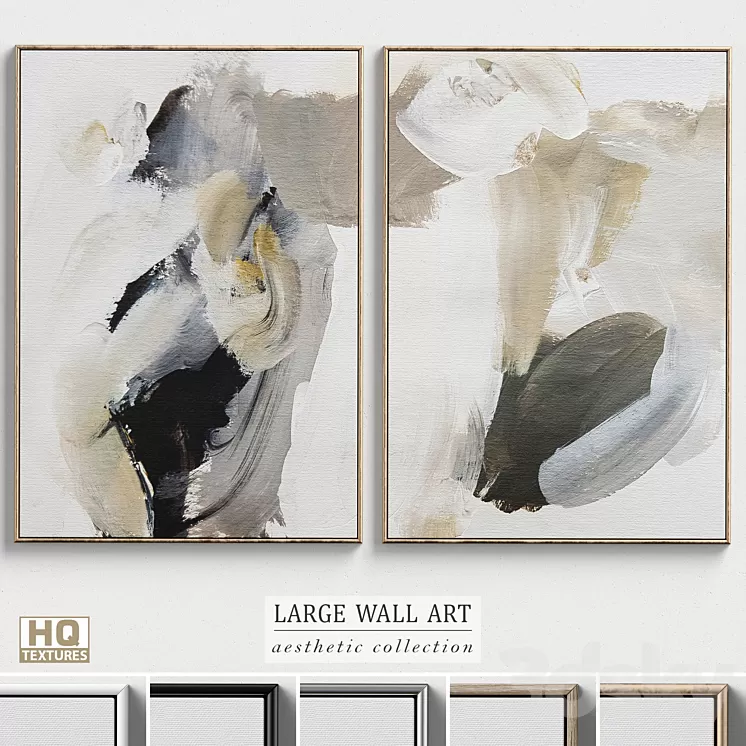 Large Living Room Wall Art C-318 3D Model Large Living Room Wall Art C-318 3D Model