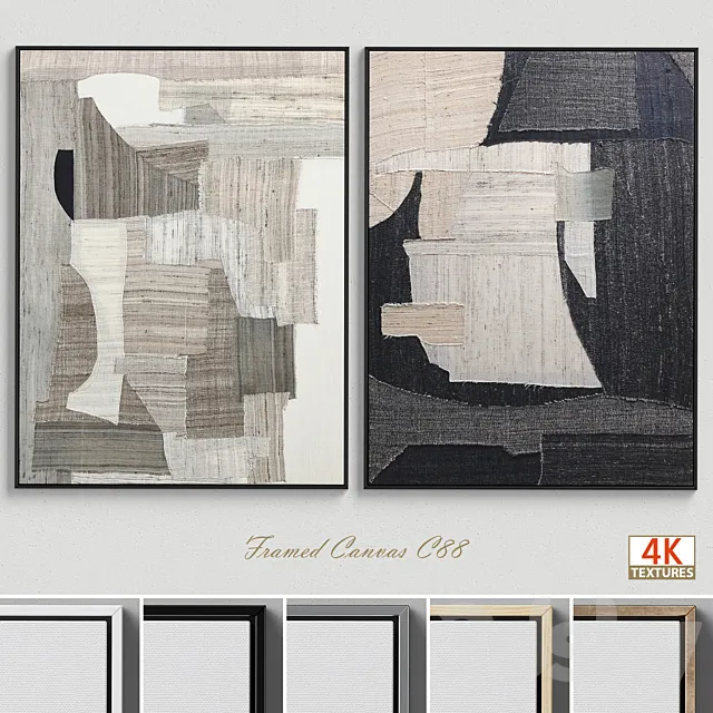 Large Living Room Wall Art C-88 3D Model