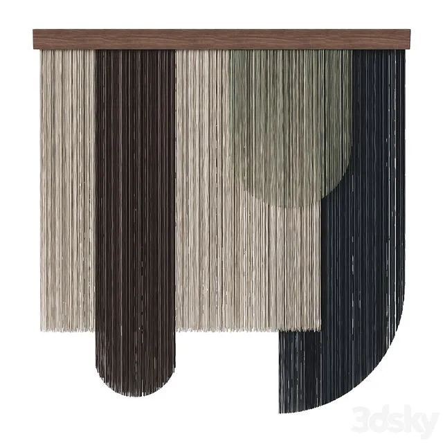 Large Macrame Wall Hanging Boho Wall Decor 3D Model Large Macrame Wall Hanging Boho Wall Decor 3D Model