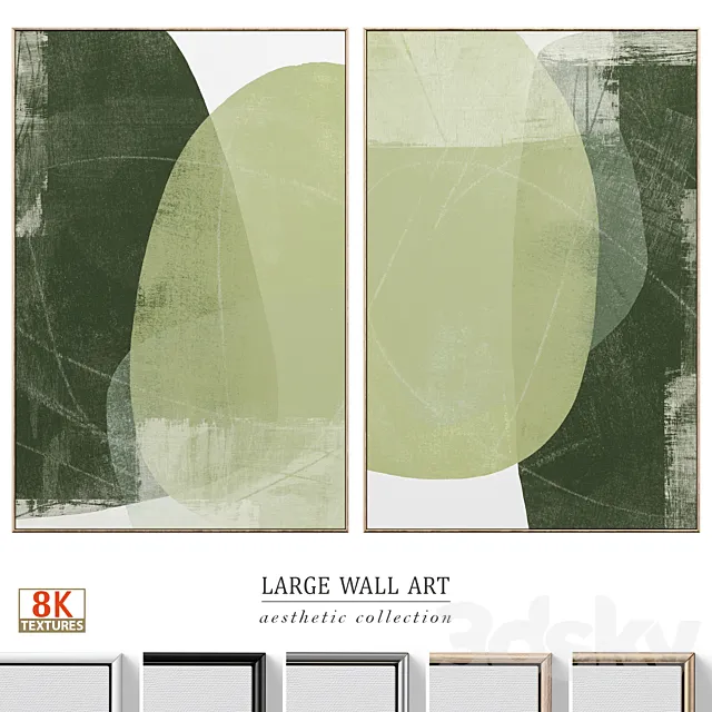 Large Mid-Century Abstract Wall Art C-739 3D Model