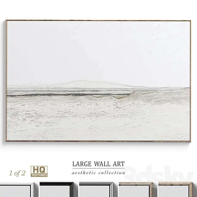 Large Panoramic Abstract Wall Art C-353 3D Model