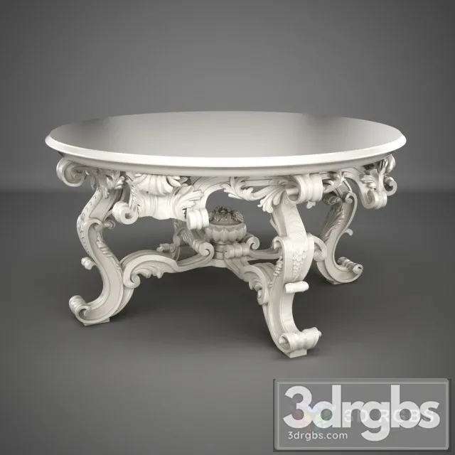 Large Round Palazzo Capponi Centre Table 3D Model Download