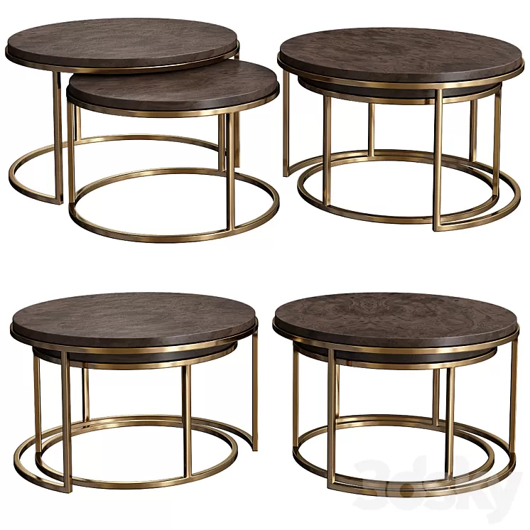 Large Round Side Table 3D Model Large Round Side Table 3D Model
