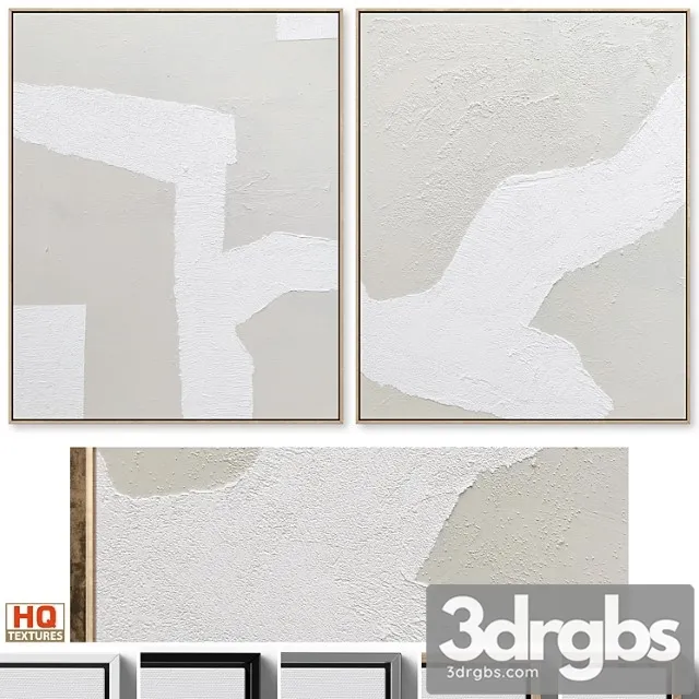 Large Textural Plaster Abstract Wall Art C 511 3D Model Download