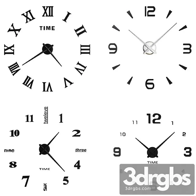 Large wall clock 3D Model Download