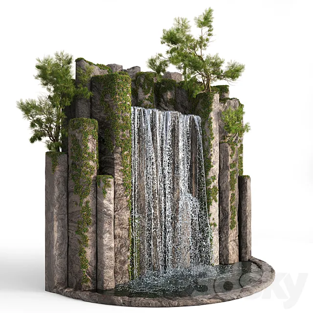 Large water fall 2 3D Model Large water fall 2 3D Model