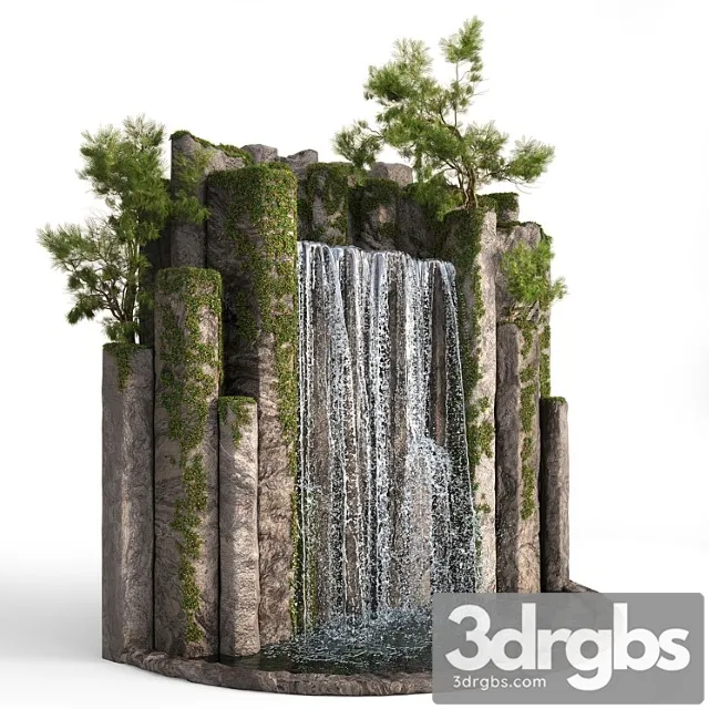 Large water fall 2 3D Model Download