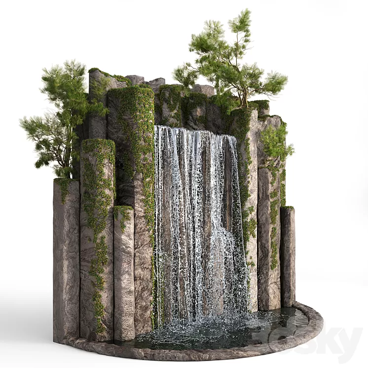 Large water fall 2 3D Model