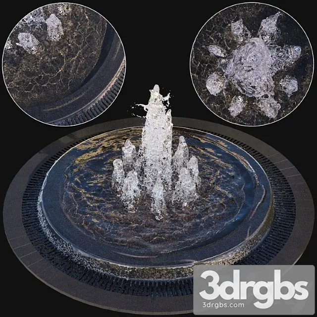 Large Water Fountains 3D Model Download