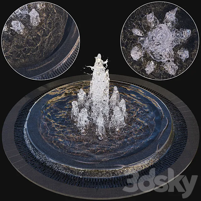 Large Water Fountains 3DModel