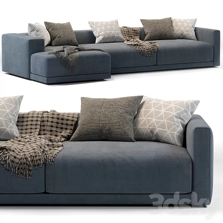 Lario Flexform Chaise Longue Sofa 3D Model Free Download
