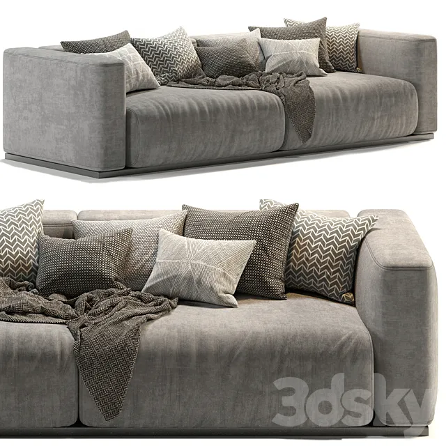 Lario Flexform double sofa 3D Model Lario Flexform double sofa 3D Model
