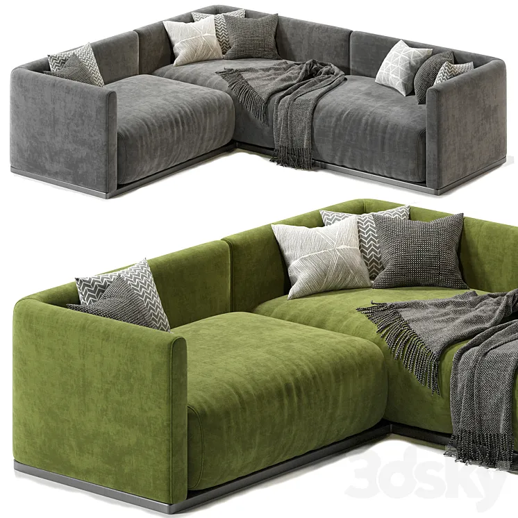 Lario Flexform L Shaped sofa 3D Model Free Download