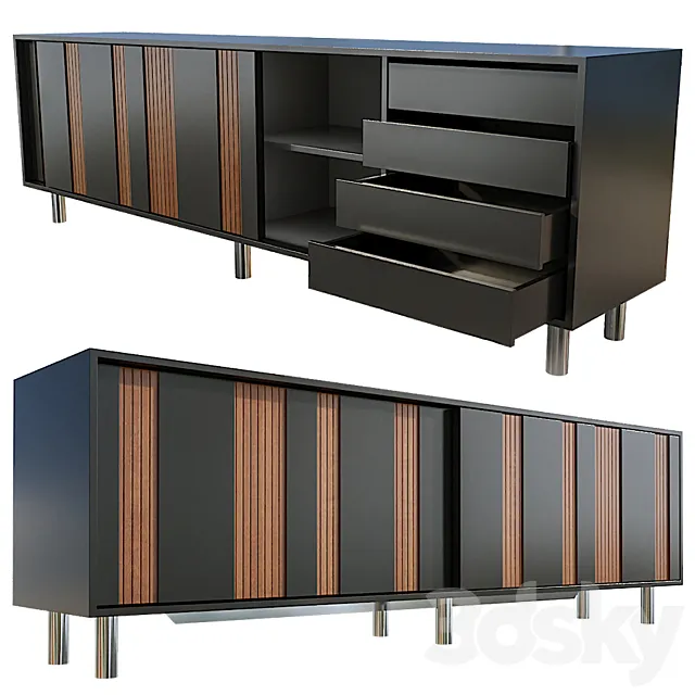Larissa Diegoli Buffet Sideboard Console Table 3DModel Larissa Diegoli Buffet Sideboard Console Table 3DModel