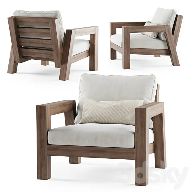 Lars armchair by piet boon 3D Model