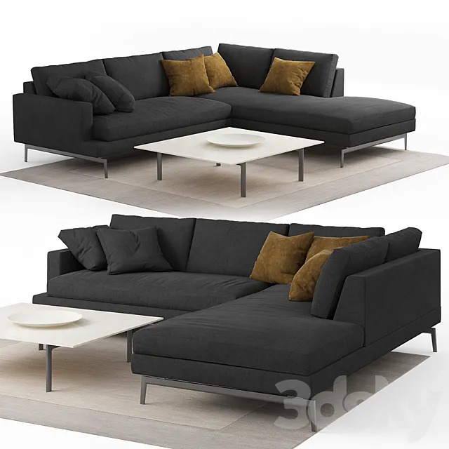 Larsen Verzelloni Corner Sofa 3D Model Larsen Verzelloni Corner Sofa 3D Model