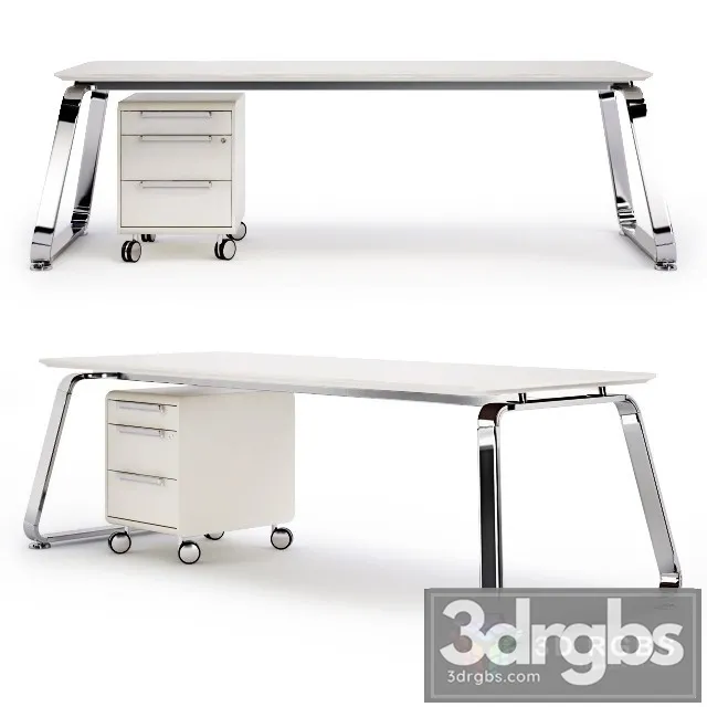 Las 70 Scrivanie Table 3D Model Download