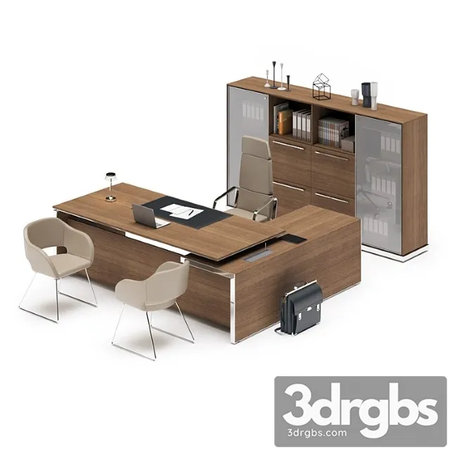 Las eos executive desk 2 3D Model Download