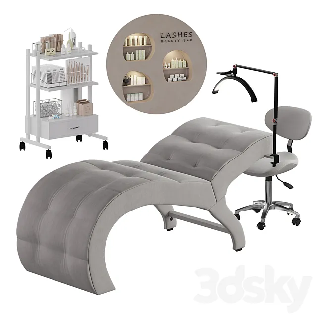 Lashes couch 3D Model