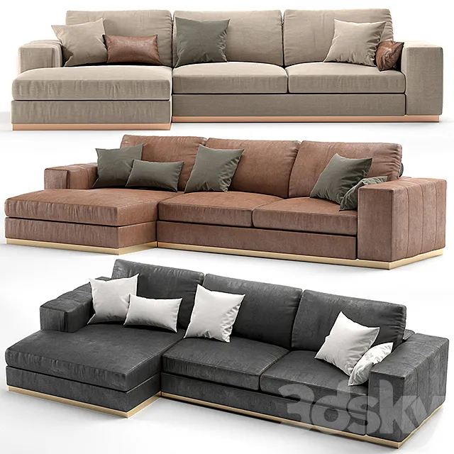 Laskasas Charlie Sofa 3 3D Model