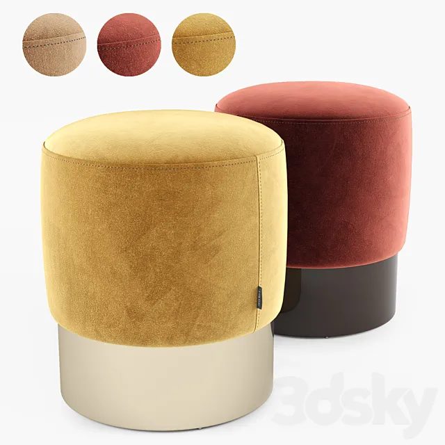 Laskasas ISAAC Pouf 3DModel Laskasas ISAAC Pouf 3DModel
