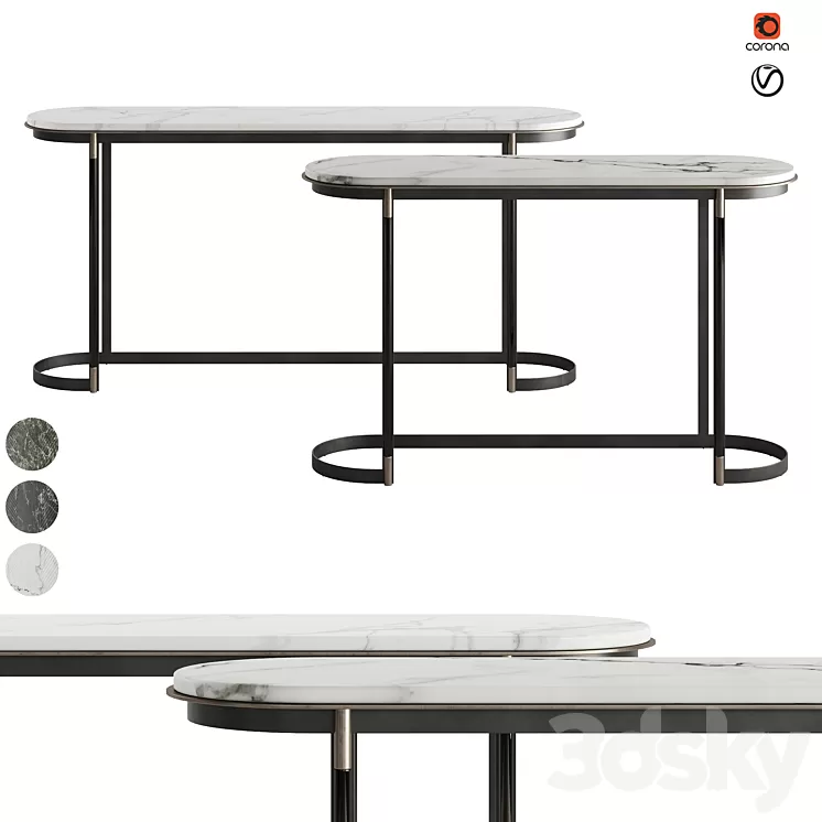 Laskasas Lyssa 2023.1 Marble Console 3D Model Laskasas Lyssa 2023.1 Marble Console 3D Model