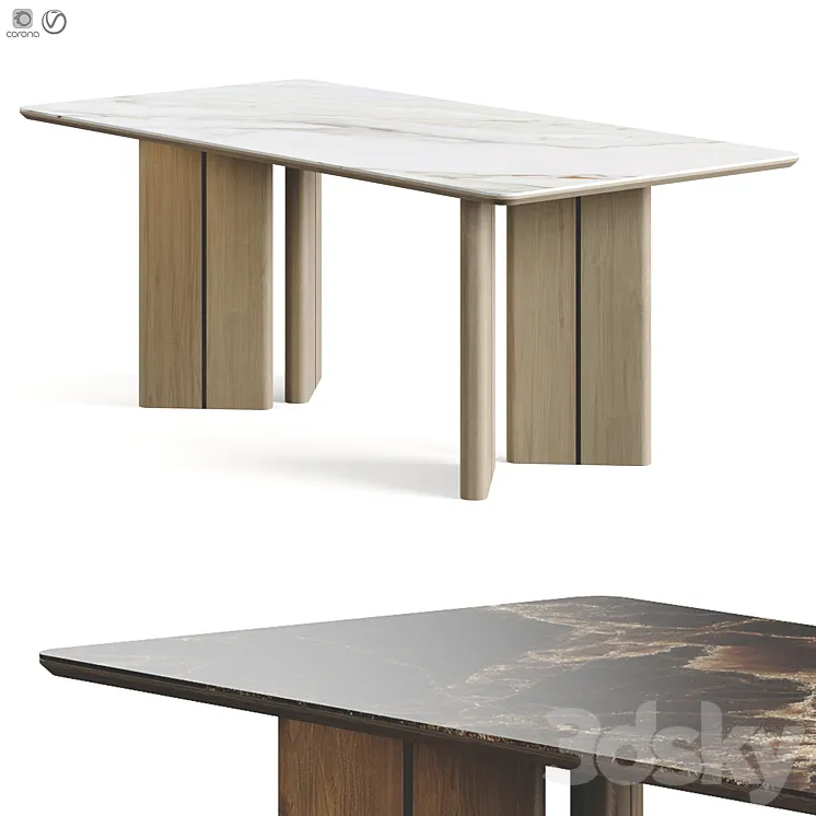 Laskasas Ponza Dining Table 3D Model Free Download Laskasas Ponza Dining Table 3D Model Free Download