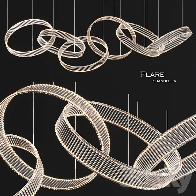 Lasvit flare chandelier 3DModel
