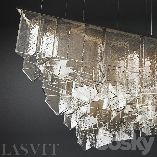 Lasvit – light sculpture a chandelier. 3D Model Lasvit – light sculpture a chandelier. 3D Model