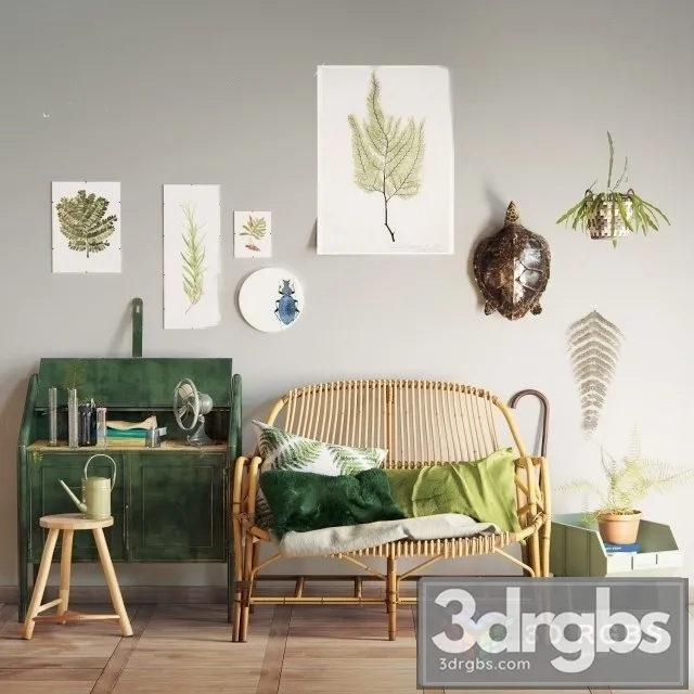 Latelier Du Petit Parc Green Armchair 3D Model Download