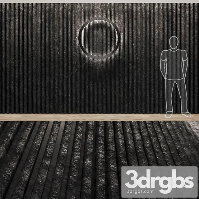 Lath Stone Wall 3D Model Download