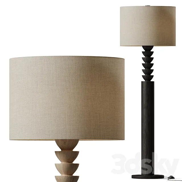 Lathe Floor Lamp 3D Model