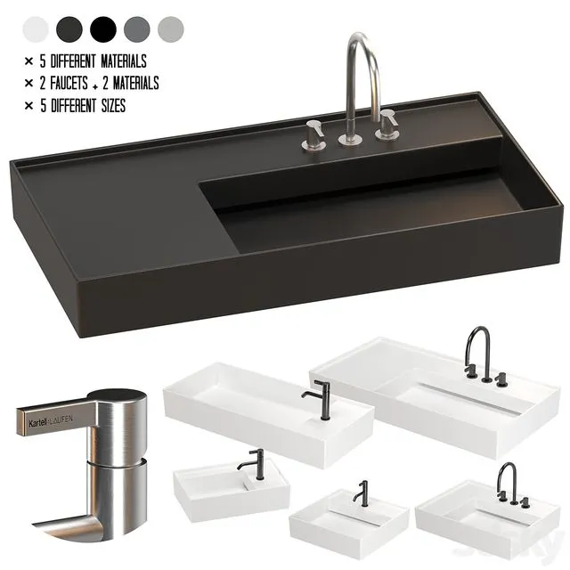 LAUFEN Kartell washbasin 02 3D Model LAUFEN Kartell washbasin 02 3D Model