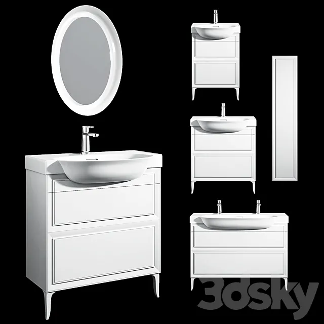 Laufen the New Classic Washbasins 3D Model Laufen the New Classic Washbasins 3D Model